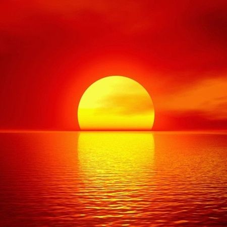 Sonnenuntergang, der die Energie der Sonne symbolisiert