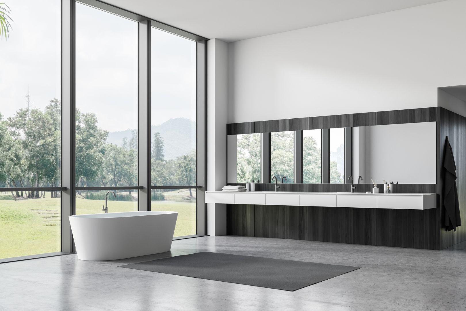Ein schön eingerichtetes Badezimmer, welches ein Wellness-Gefühl vermittelt